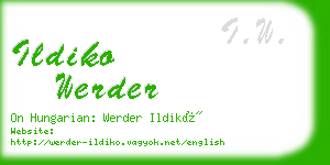 ildiko werder business card